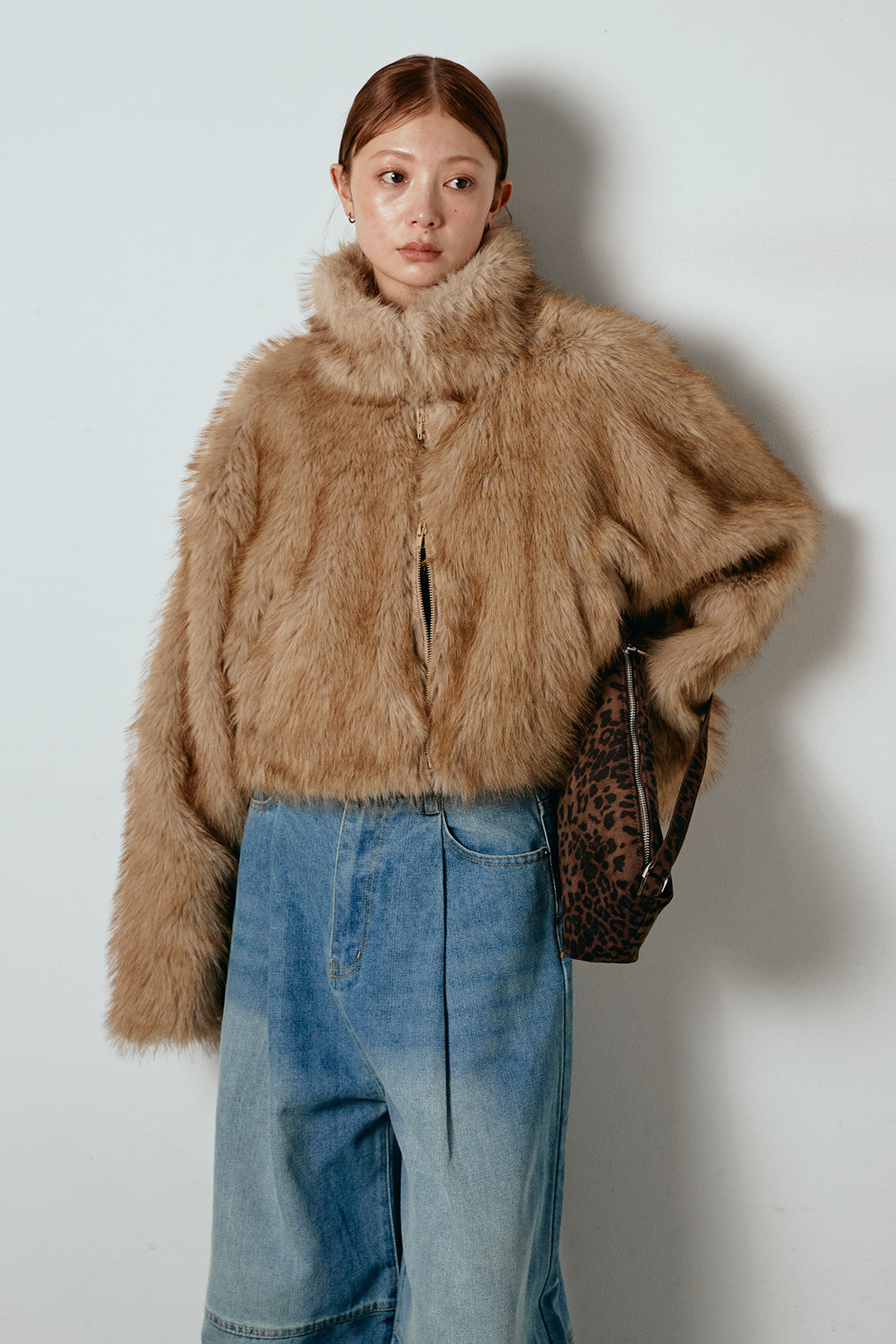 エコファーショート丈ブルゾン