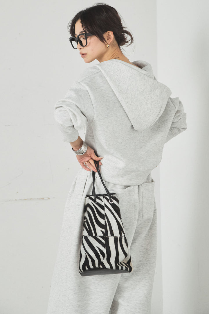 [SET]スウェットドルマンジップフードパーカー+スウェットコクーンイージーパンツ(2set)