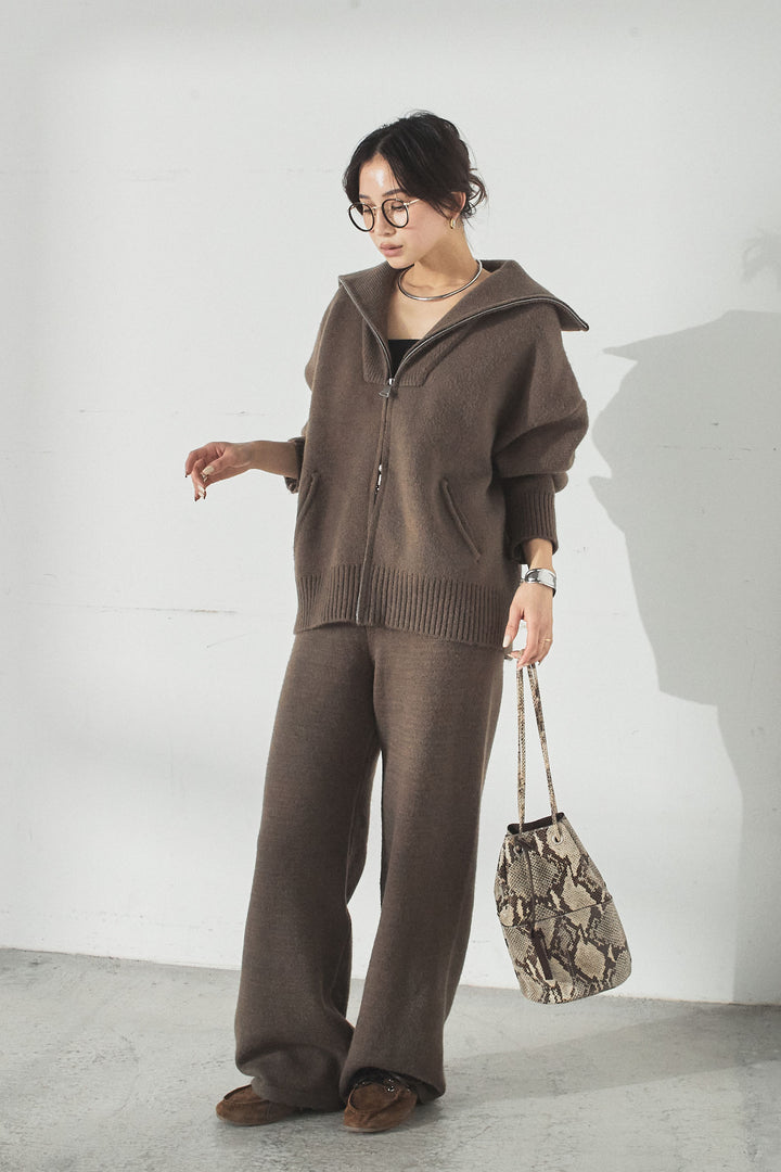 [SET]ビッグカラーダブルジップニットSETUP