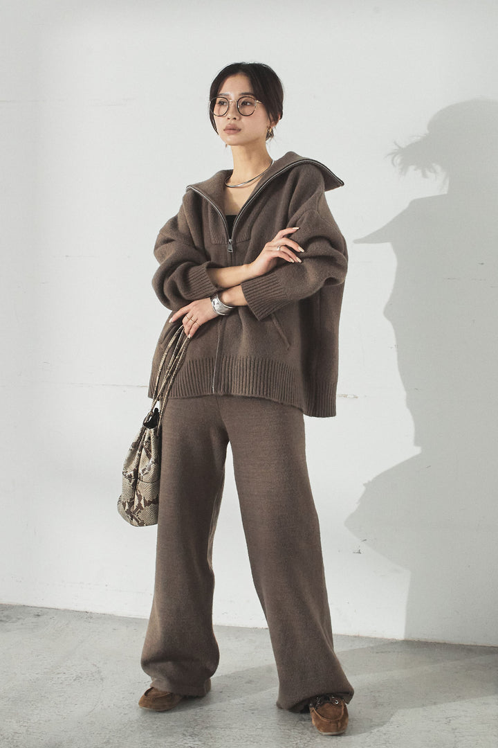 [SET]ビッグカラーダブルジップニットSETUP