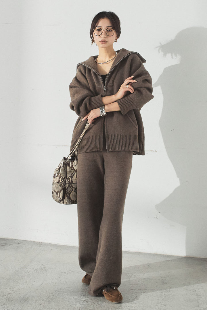 [SET]ビッグカラーダブルジップニットSETUP