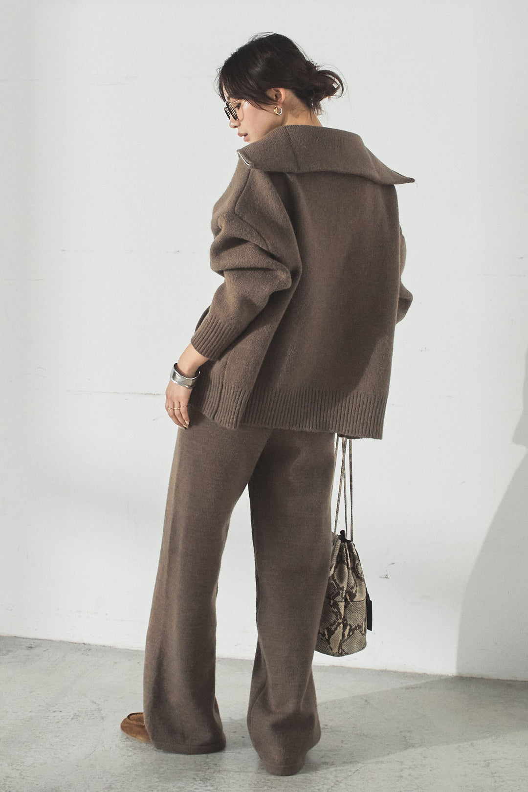 [SET]ビッグカラーダブルジップニットSETUP