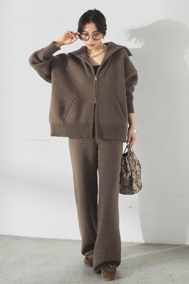 [SET]ビッグカラーダブルジップニットSETUP