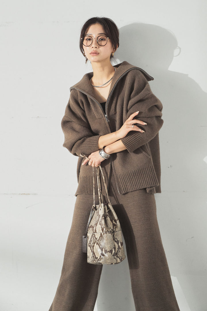 [SET]ビッグカラーダブルジップニットSETUP