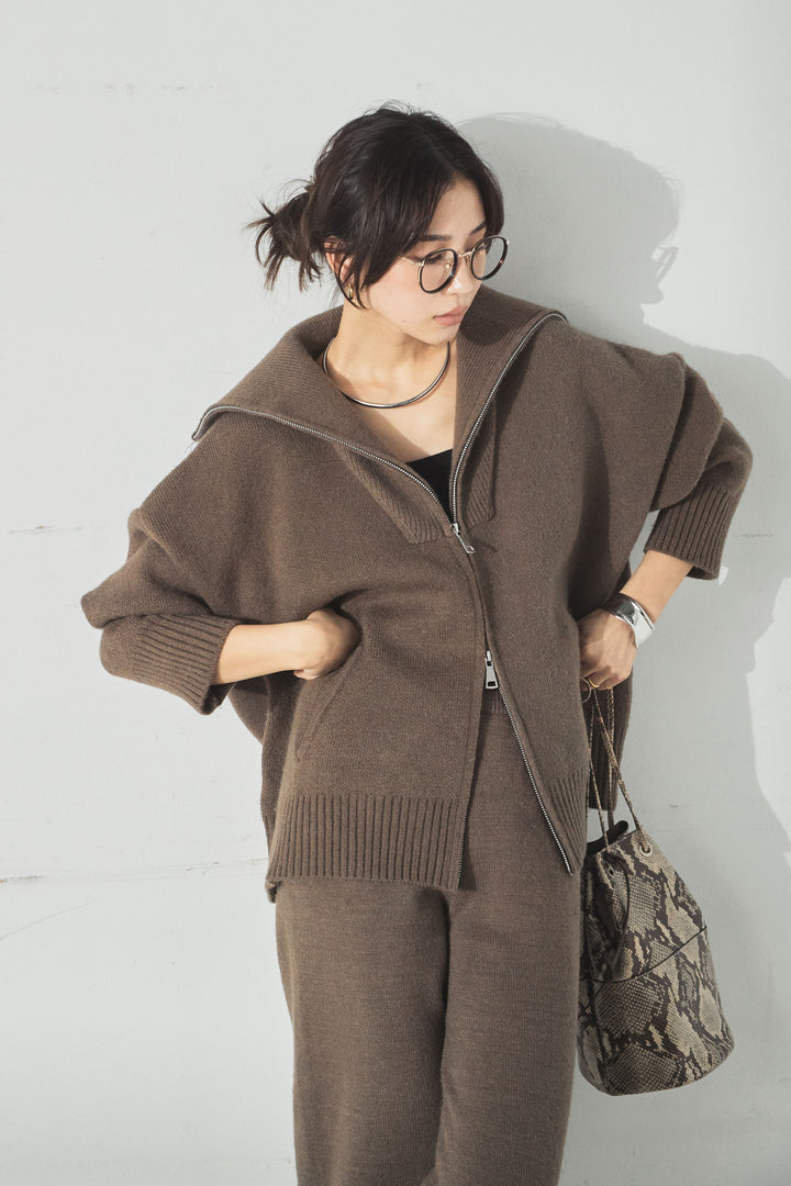 [SET]ビッグカラーダブルジップニットSETUP