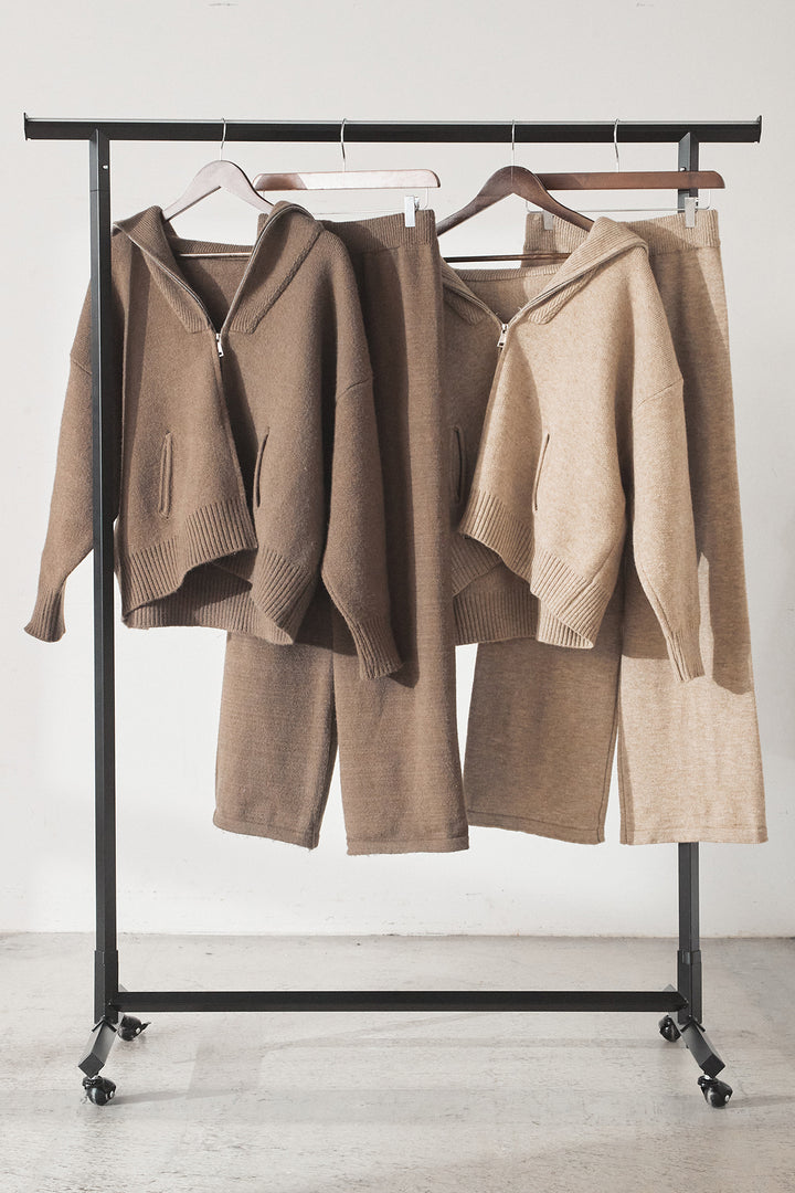 【着回しセット】[SET]ビッグカラーダブルジップニットSETUP+ビッグカラーダブルジップニットSETUP(2set)