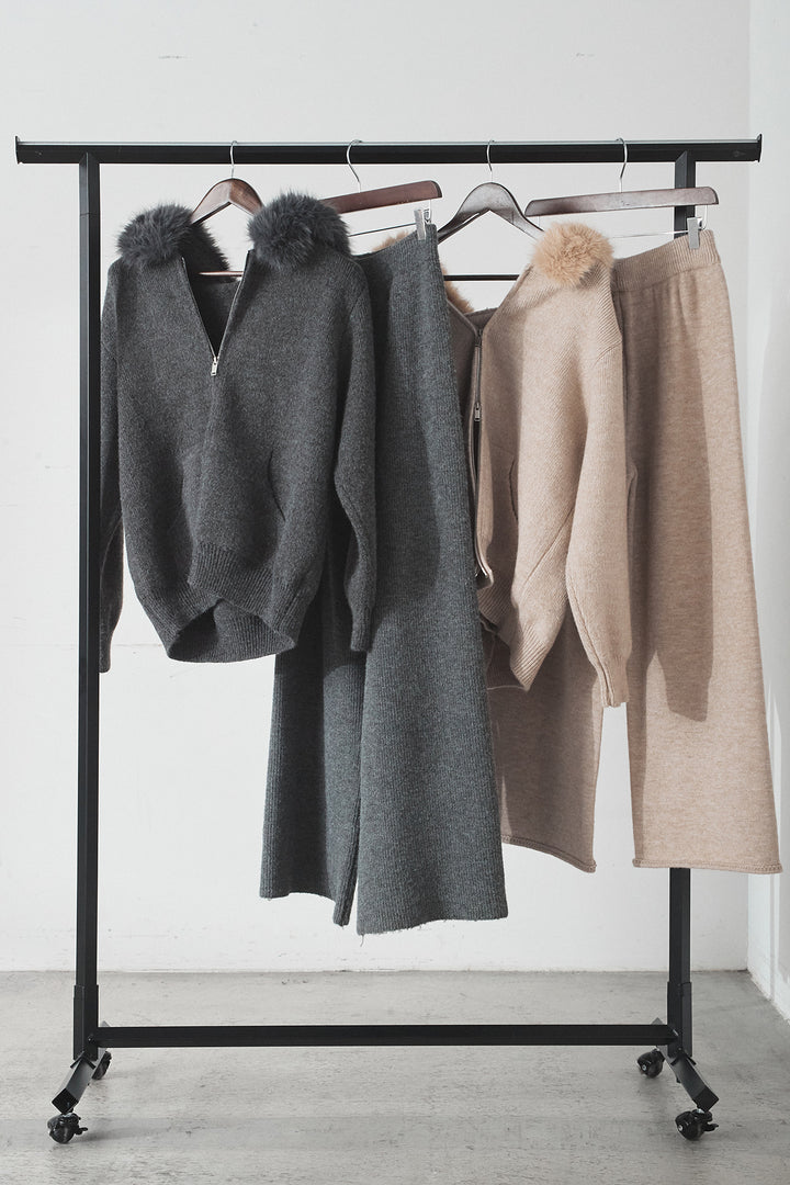 【着回しセット】[SET]ファー付きフーディーニットSETUP+ファー付きフーディーニットSETUP(2set)