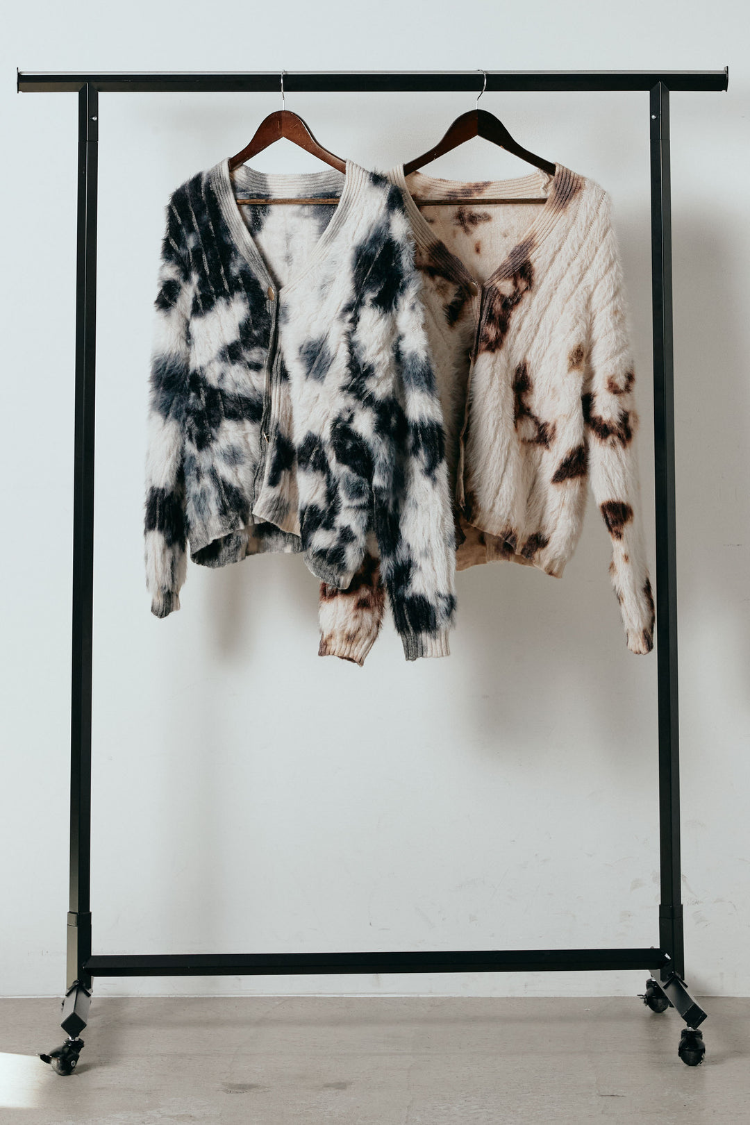 【着回しセット】[SET]タイダイ柄シャギーニットカーディガン+タイダイ柄シャギーニットカーディガン(2set)