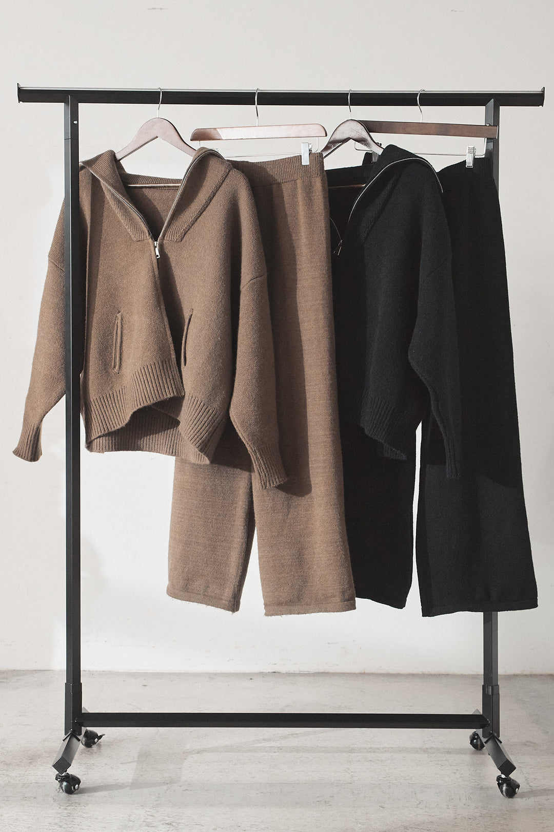 【着回しセット】[SET]ビッグカラーダブルジップニットSETUP+ビッグカラーダブルジップニットSETUP(2set)