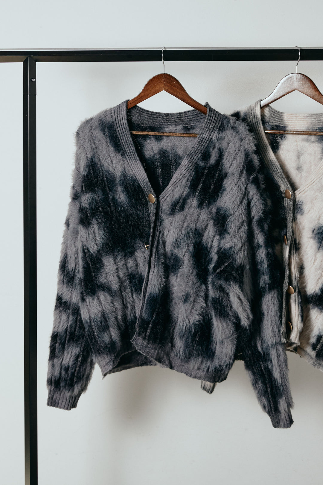 【着回しセット】[SET]タイダイ柄シャギーニットカーディガン+タイダイ柄シャギーニットカーディガン(2set)