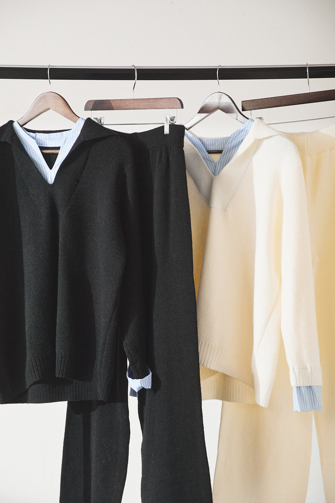 【着回しセット】[SET]ストライプドッキングニットポロSETUP+ストライプドッキングニットポロSETUP(2set)