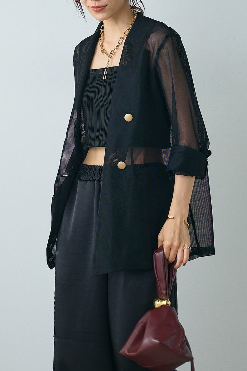 ESICA シアーダブルテーラードジャケット シアーダブルテーラード