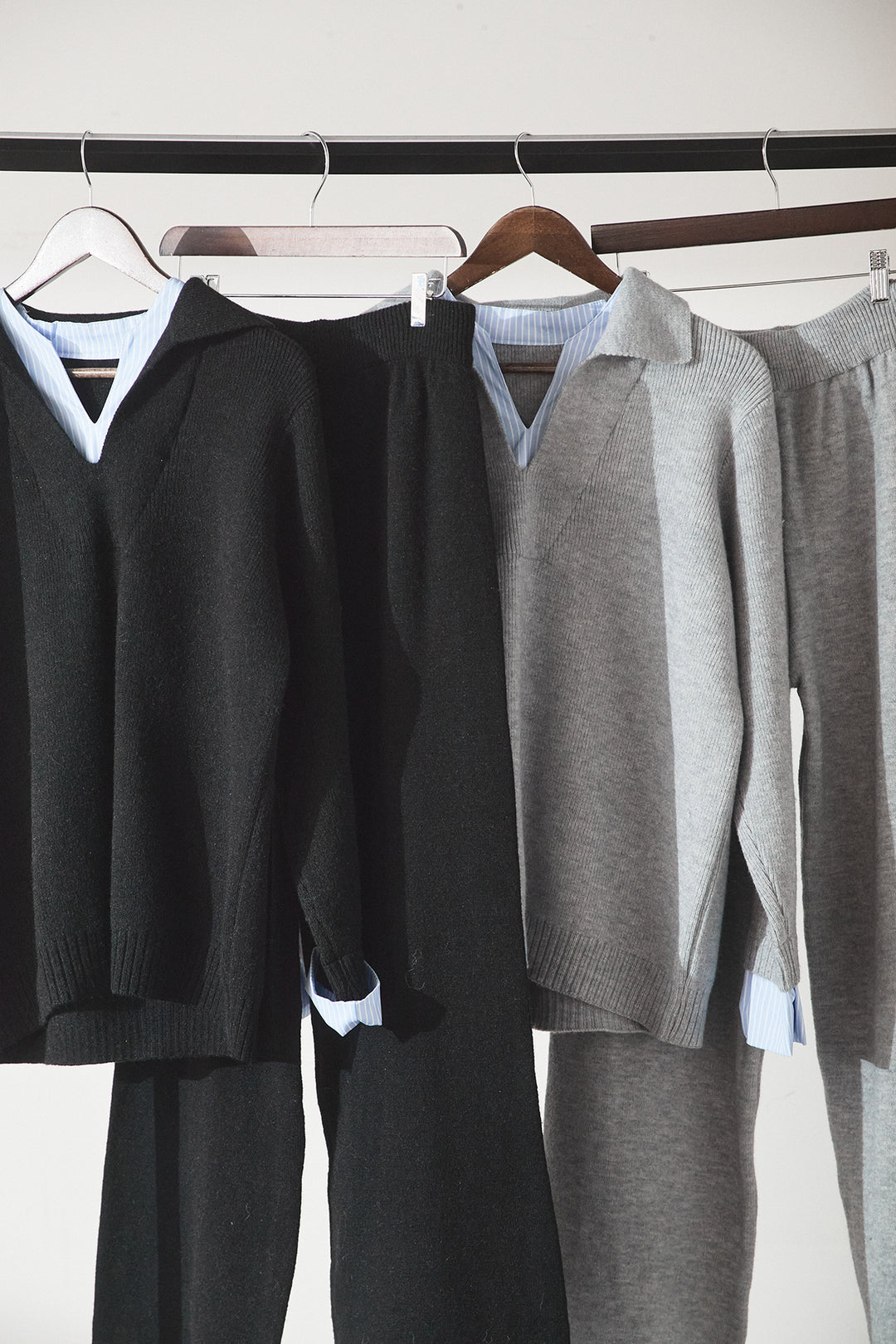 【着回しセット】[SET]ストライプドッキングニットポロSETUP+ストライプドッキングニットポロSETUP(2set)