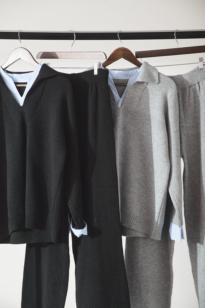 【着回しセット】[SET]ストライプドッキングニットポロSETUP+ストライプドッキングニットポロSETUP(2set)