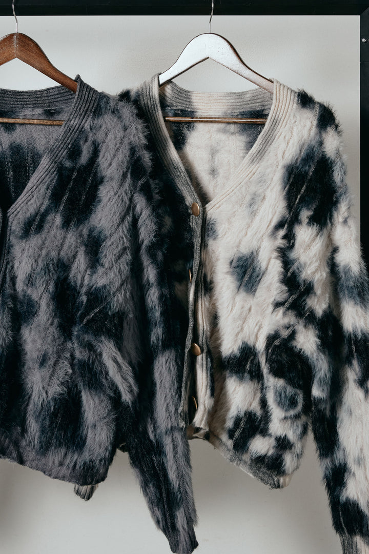 【着回しセット】[SET]タイダイ柄シャギーニットカーディガン+タイダイ柄シャギーニットカーディガン(2set)