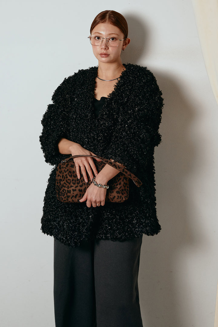 [SET]シープライクファージャケット+裏起毛スウェットワイドパンツ(2set)