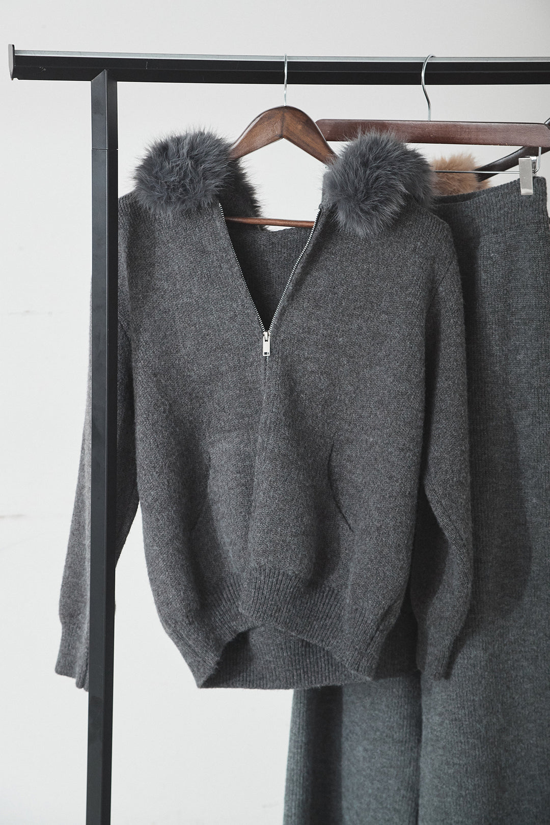 【着回しセット】[SET]ファー付きフーディーニットSETUP+ファー付きフーディーニットSETUP(2set)