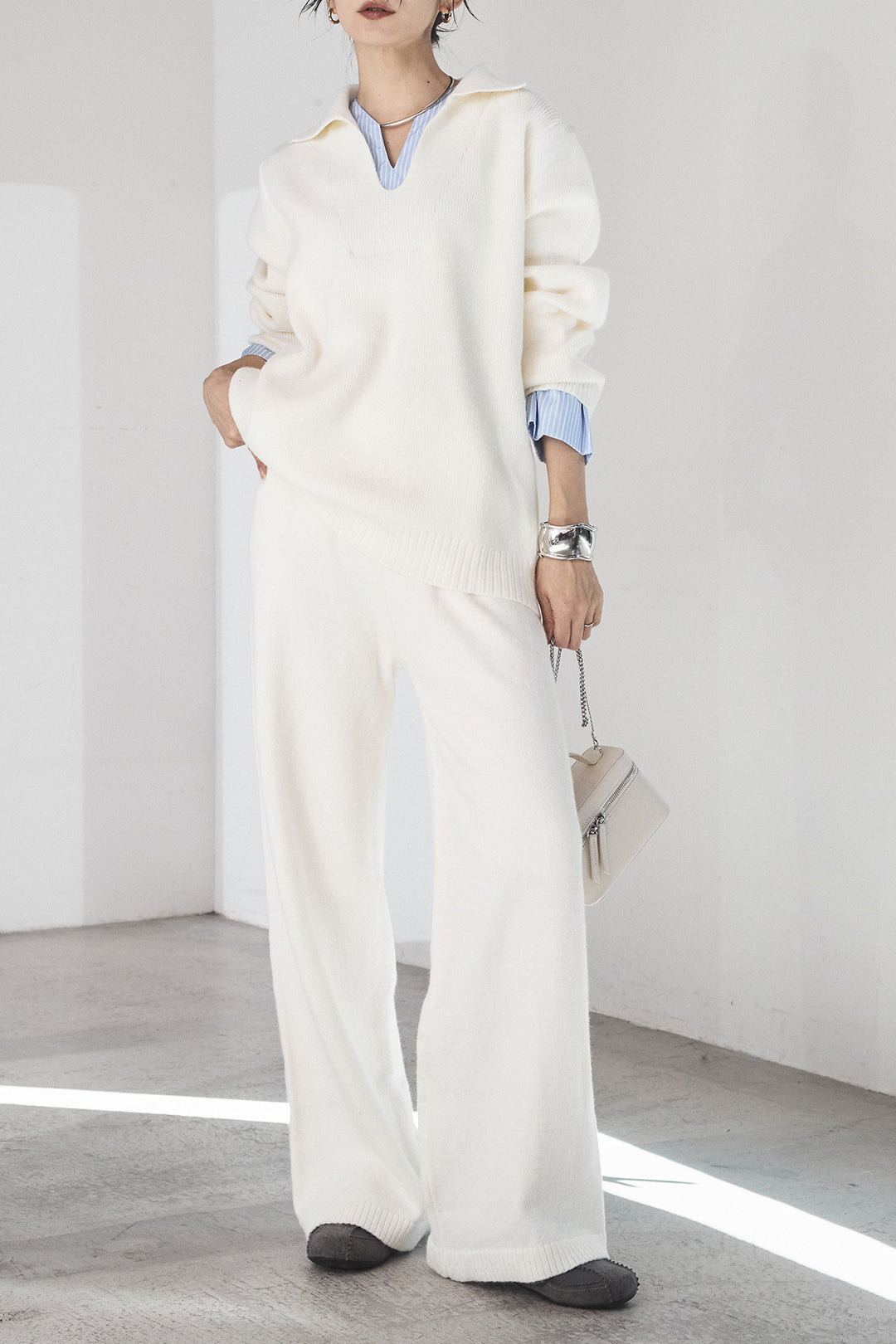 【着回しセット】[SET]ストライプドッキングニットポロSETUP+ストライプドッキングニットポロSETUP(2set)