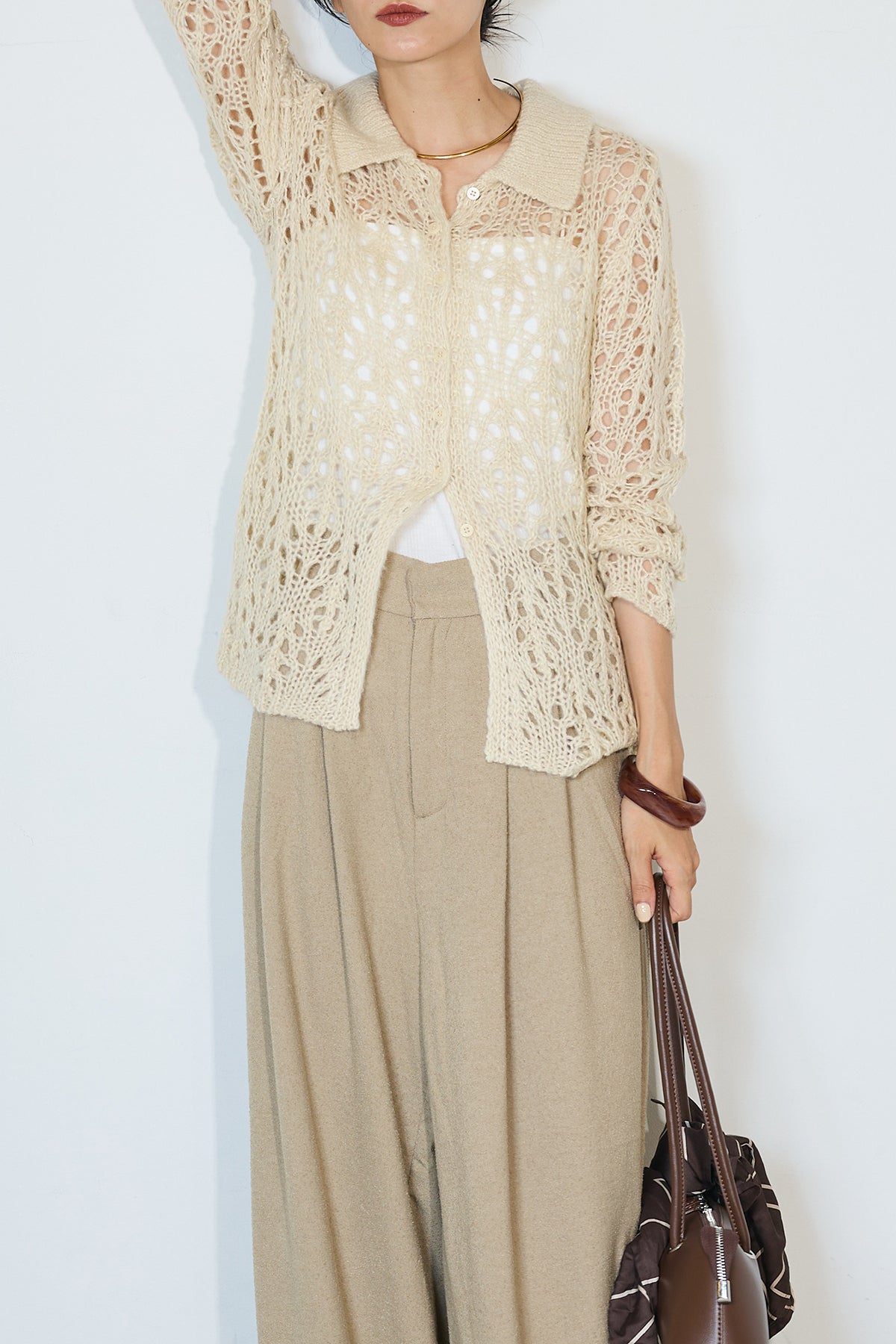 HashtagDDD oliwabiu オリジナル コラボ半袖カーディガン オルテガ柄ニットカーディガン / CRAFT STANDARD BOUTIQUE