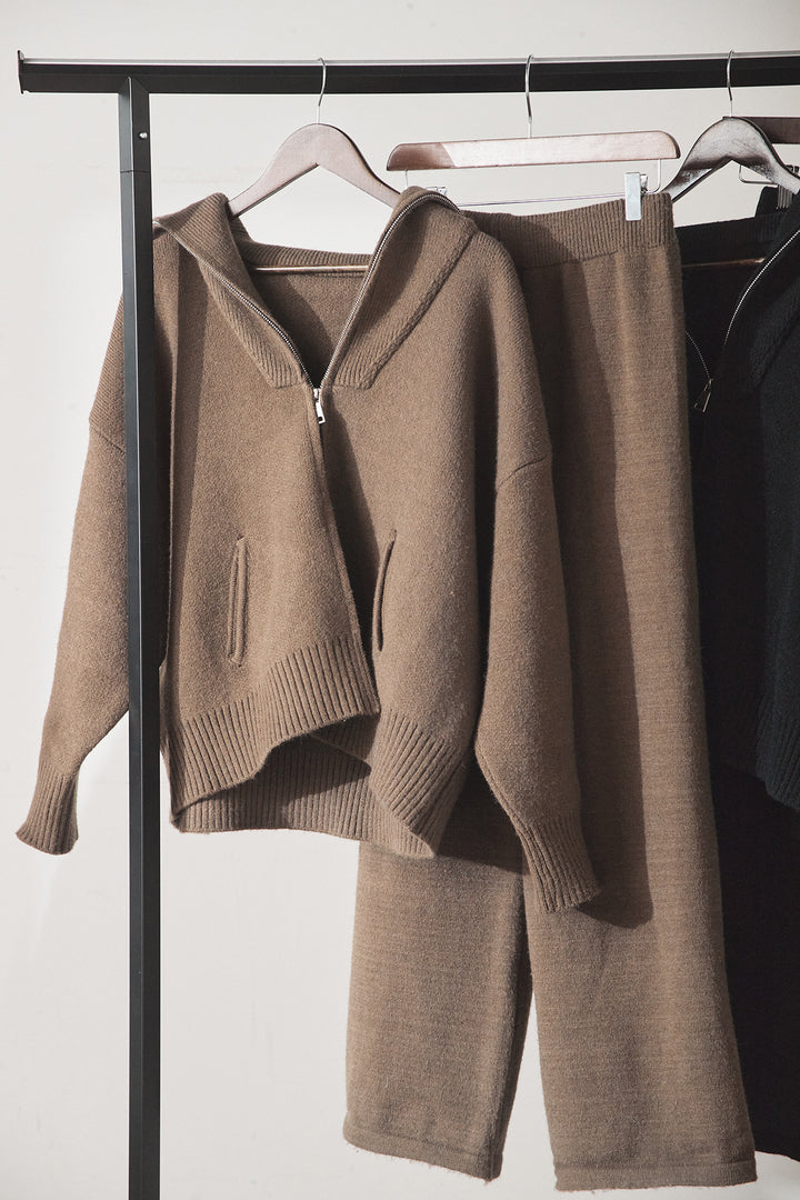 【着回しセット】[SET]ビッグカラーダブルジップニットSETUP+ビッグカラーダブルジップニットSETUP(2set)