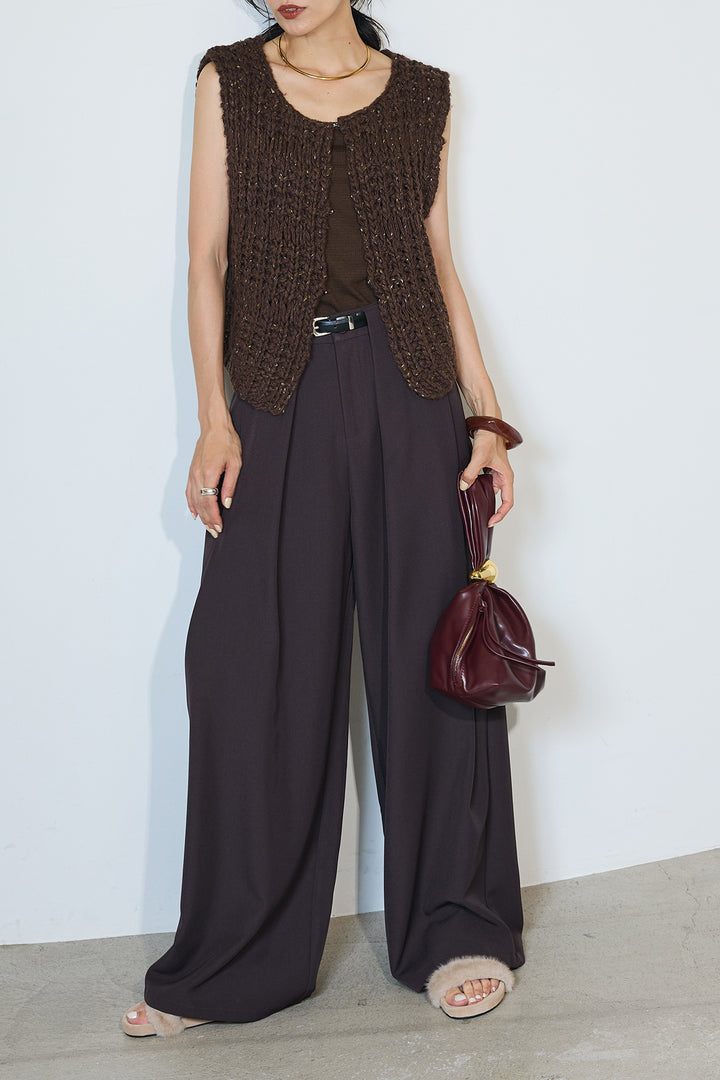 【即納】ネップハンドロービングニットベスト