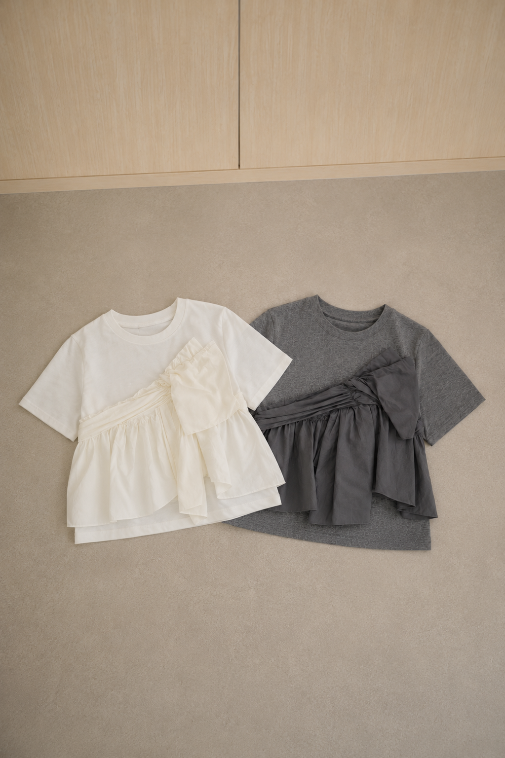 【着回しセット】[SET]天竺ナイロンドッキングツイストT+天竺ナイロンドッキングツイストT(2set)