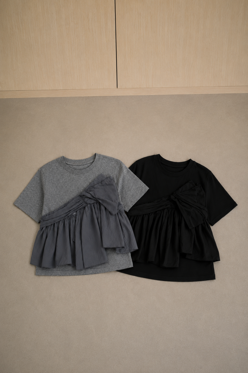 【着回しセット】[SET]天竺ナイロンドッキングツイストT+天竺ナイロンドッキングツイストT(2set)