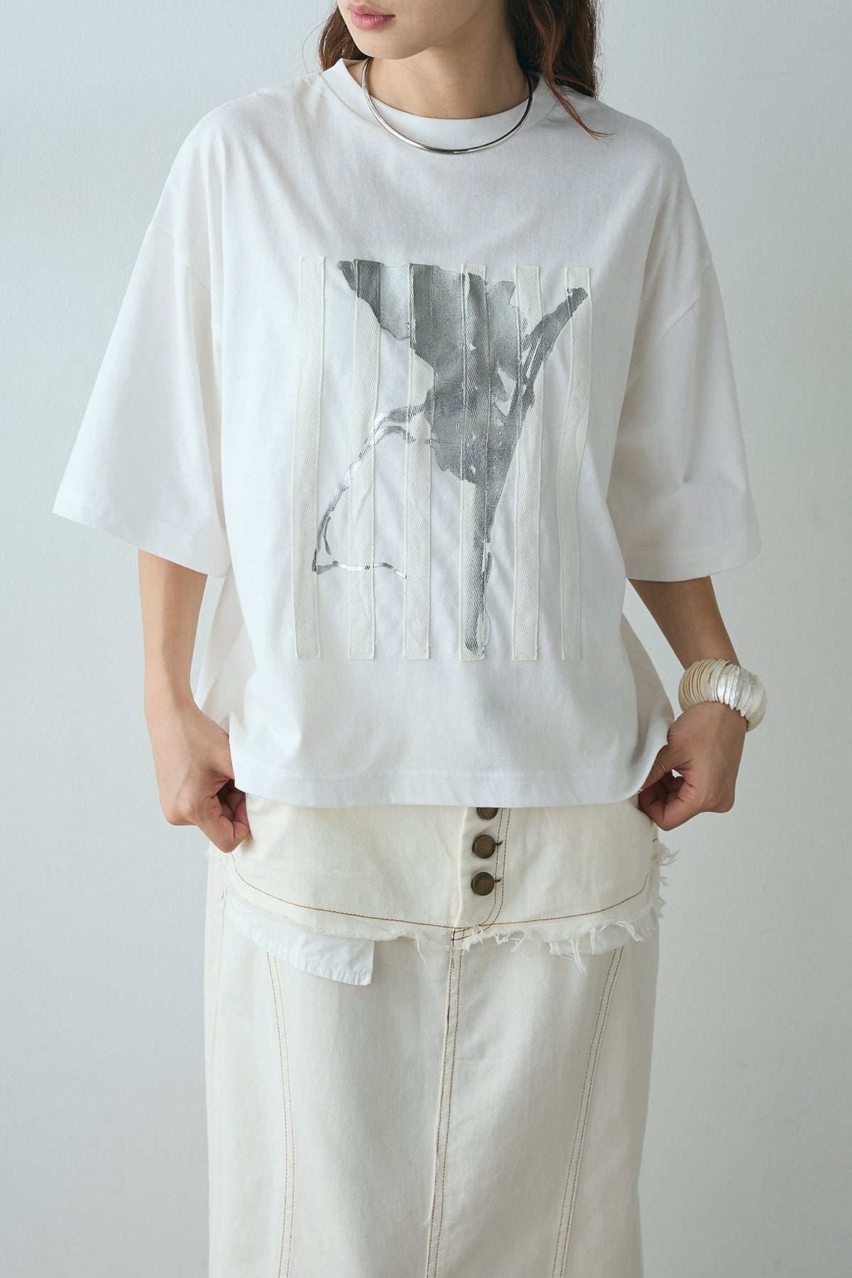 ニュアンス箔プリントTシャツ – ESICA