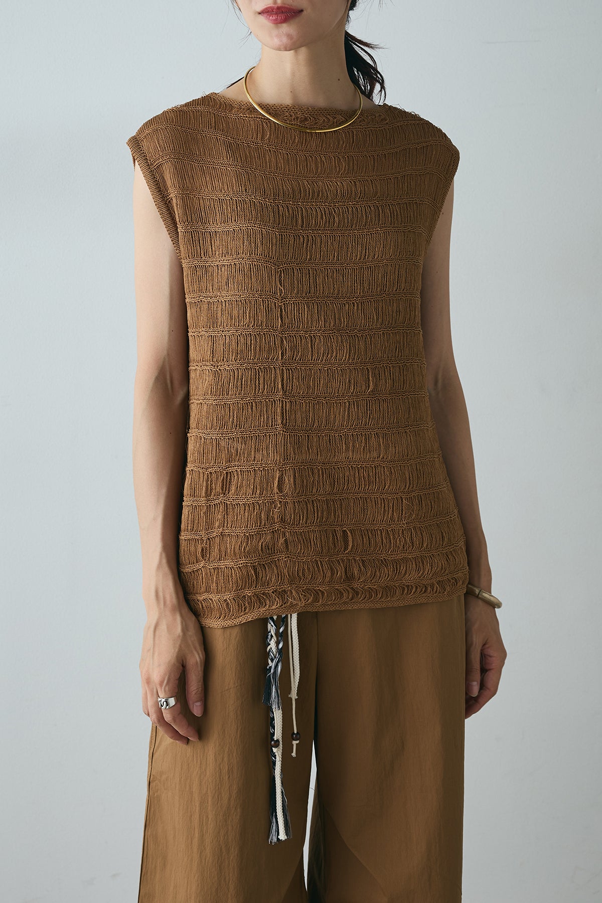 ロゴシアートップス　ライトグレー　ブラック　esica エシカ　frene TOPS – ESICA