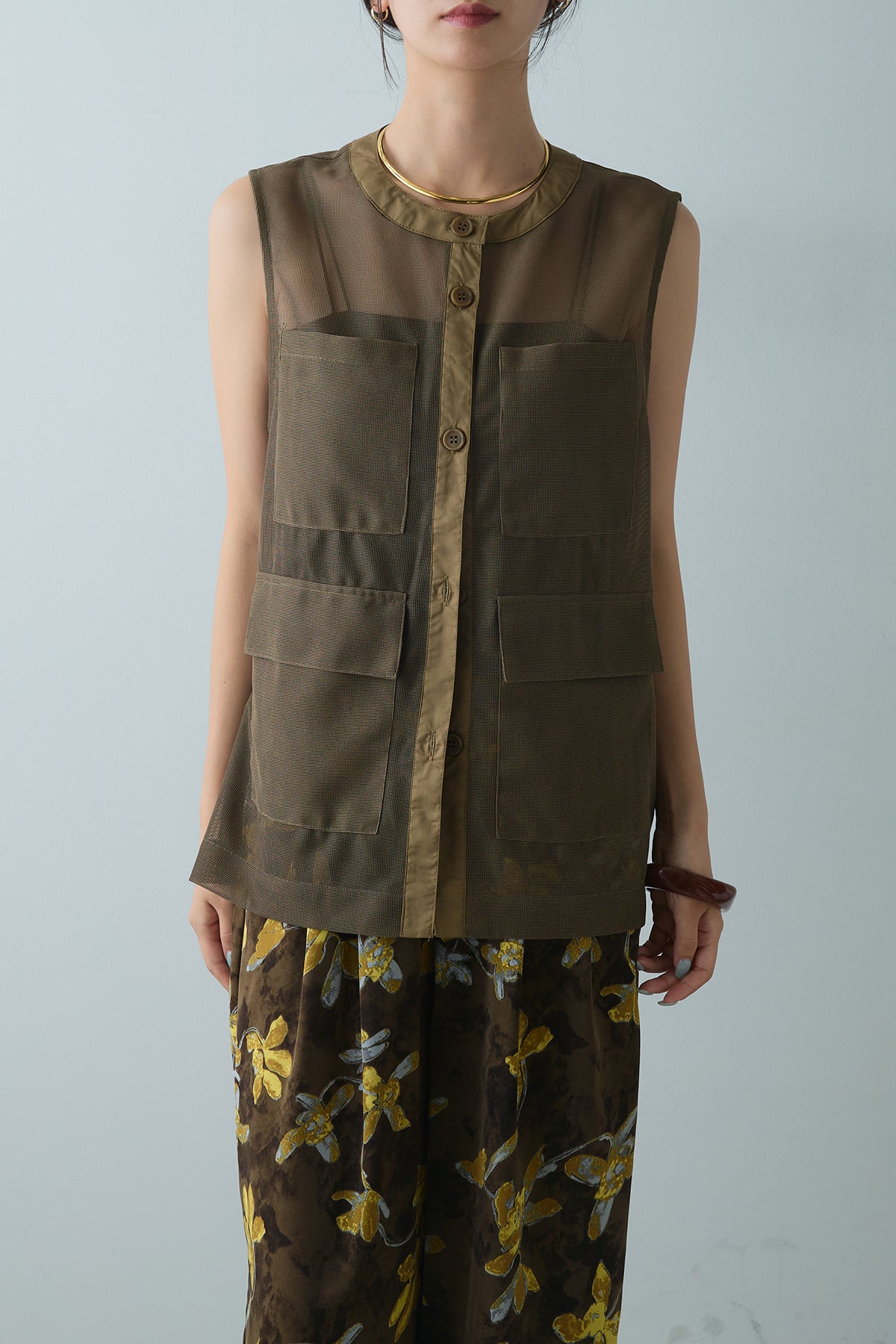 Esica デニムシャツ　プリーツ SHIRTS&BLOUSE – ESICA