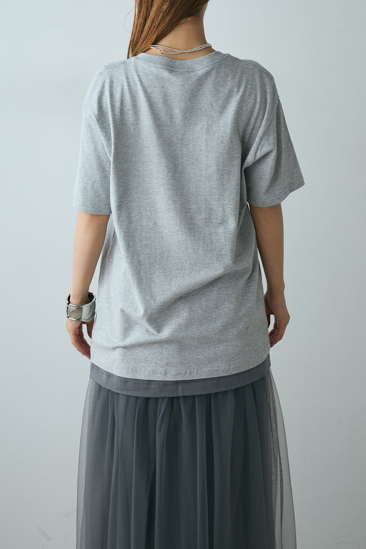 モノトーンフォトプリントTシャツ