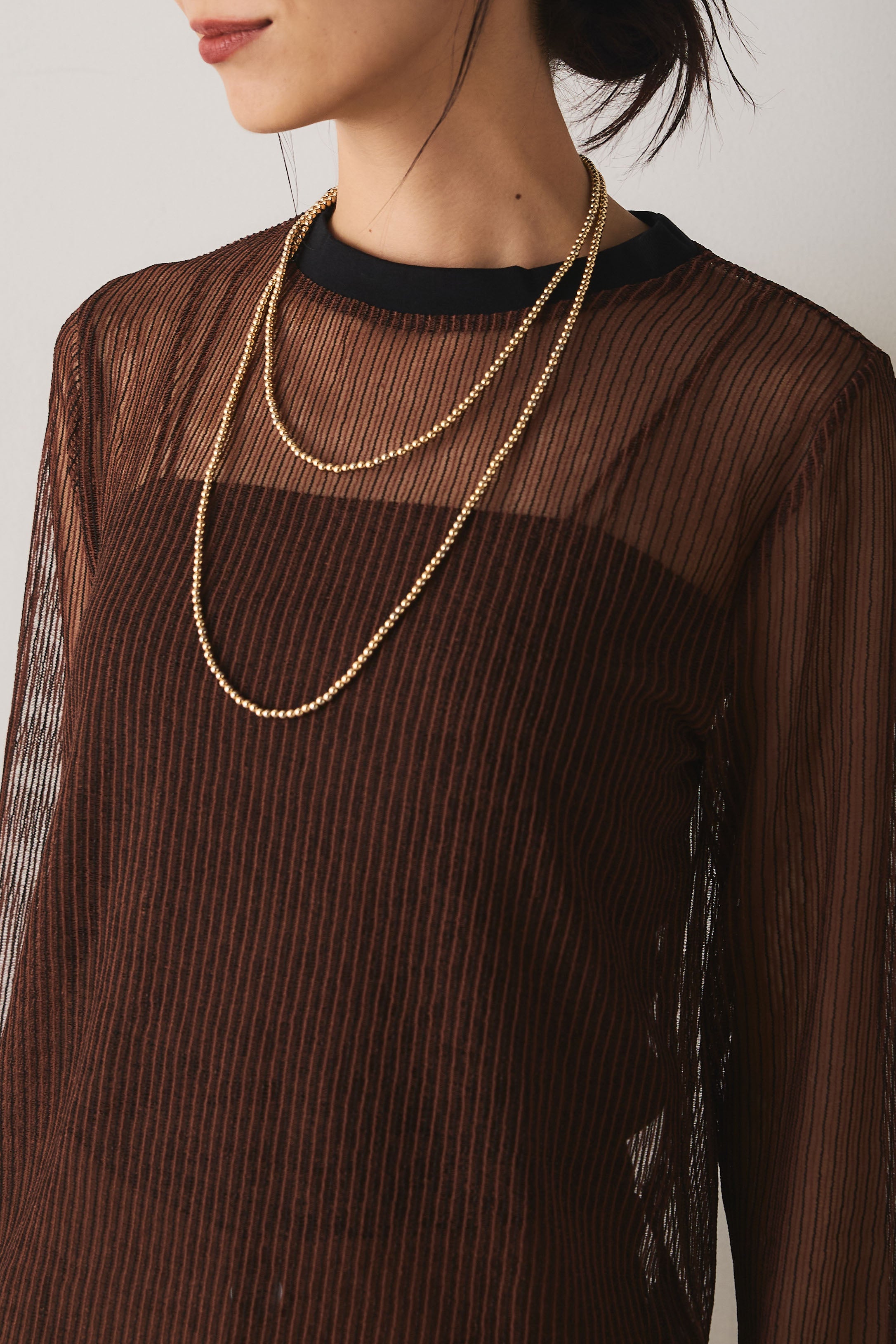 即納】コードメッシュロングスリーブTシャツ – ESICA