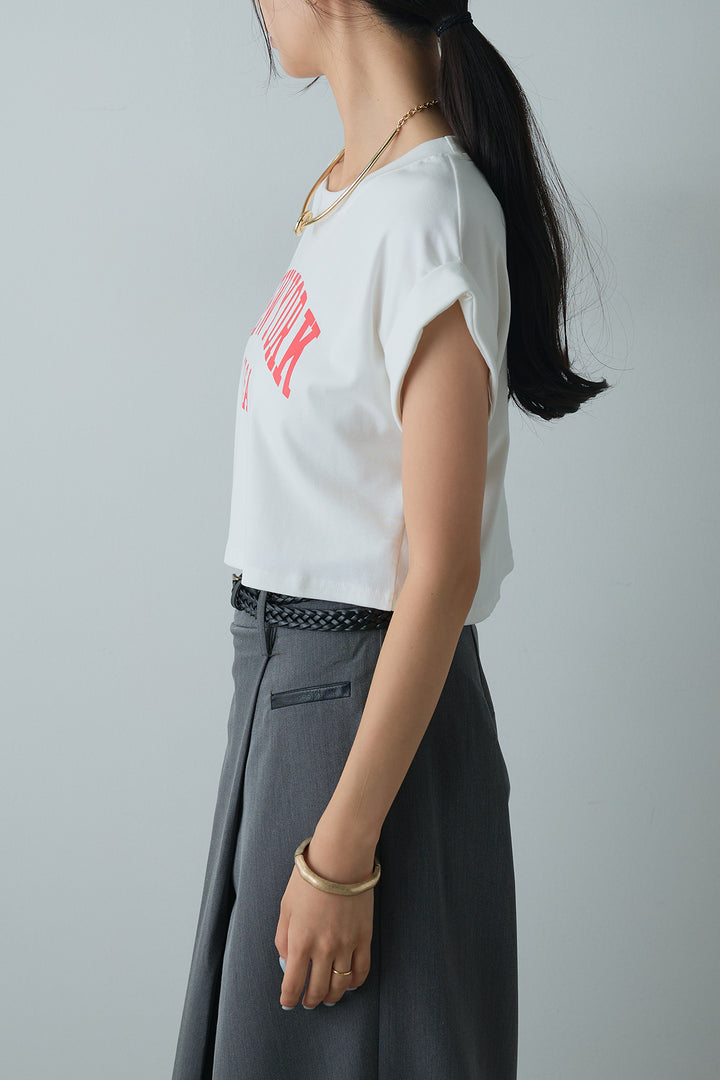 [着回しセット]ショート丈NEWYORKロゴTシャツ+ショート丈NEWYORKロゴTシャツ(2set)