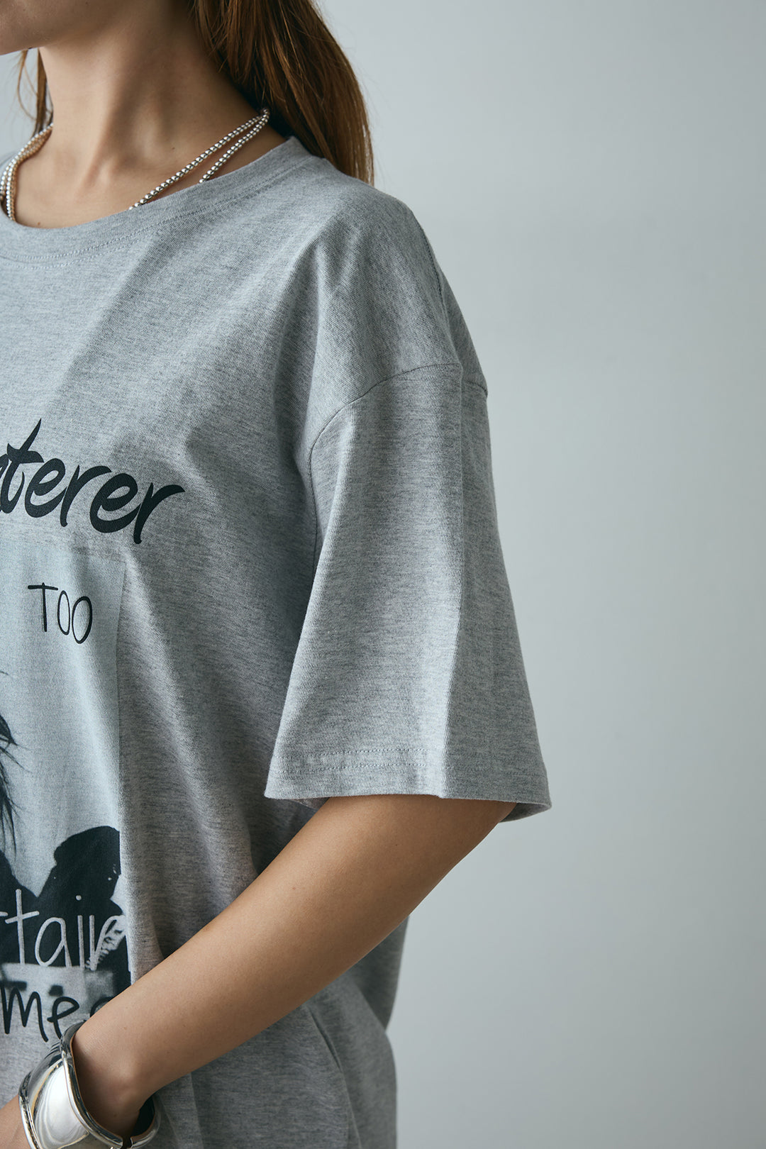モノトーンフォトプリントTシャツ