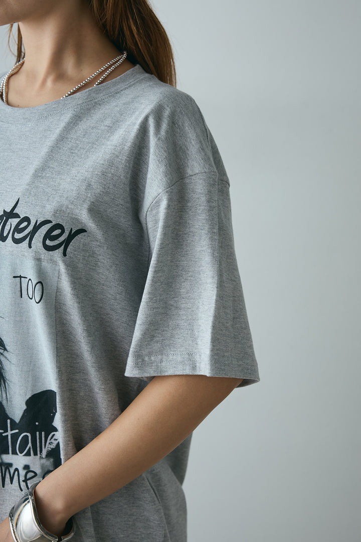 モノトーンフォトプリントTシャツ