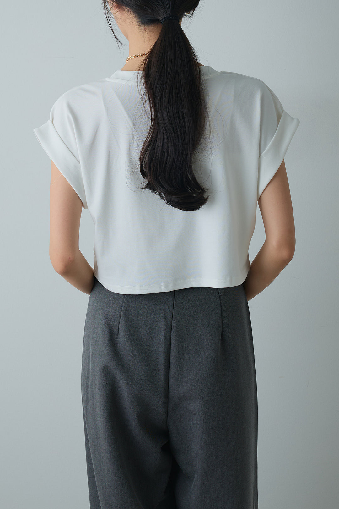 [SET]ショート丈NEWYORKロゴTシャツ+ベルト付きクロスデザインパンツ(2set)