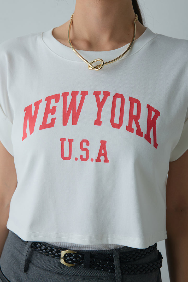 [着回しセット]ショート丈NEWYORKロゴTシャツ+ショート丈NEWYORKロゴTシャツ(2set)