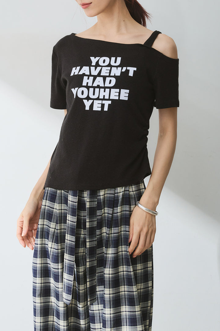 [SET]テキストロゴワンショルTシャツ+2WAYデニムベアサロペット(2set)