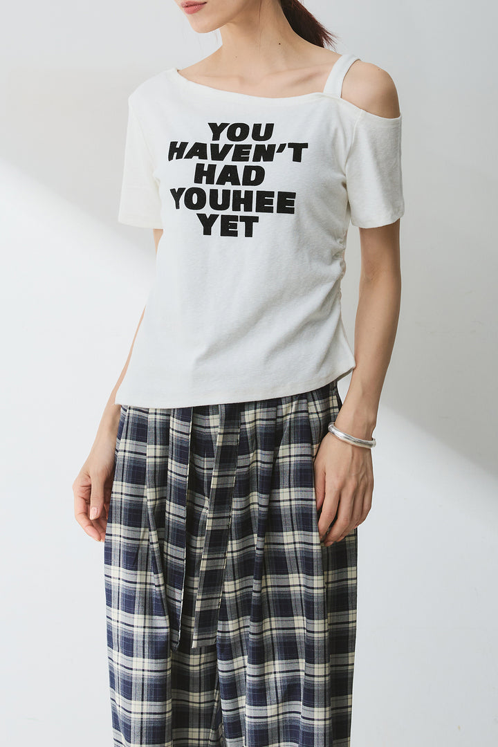 [SET]テキストロゴワンショルTシャツ+2WAYデニムベアサロペット(2set)