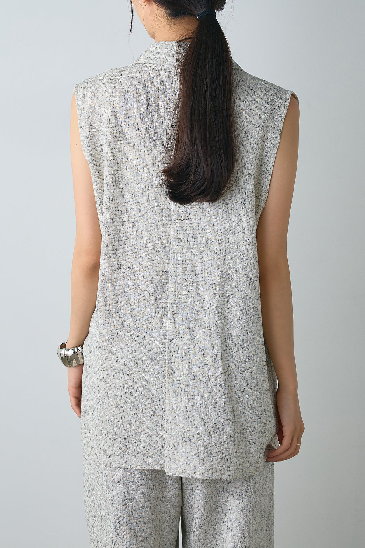 ella selectshop ビッグカラーツイードジレ 美品♡ella selectshop♡ビッグカラーツイードジレ ホワイト