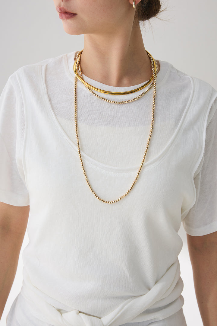 [SET]フロントタイTシャツ+レオパード柄ストレートスカート(2set)