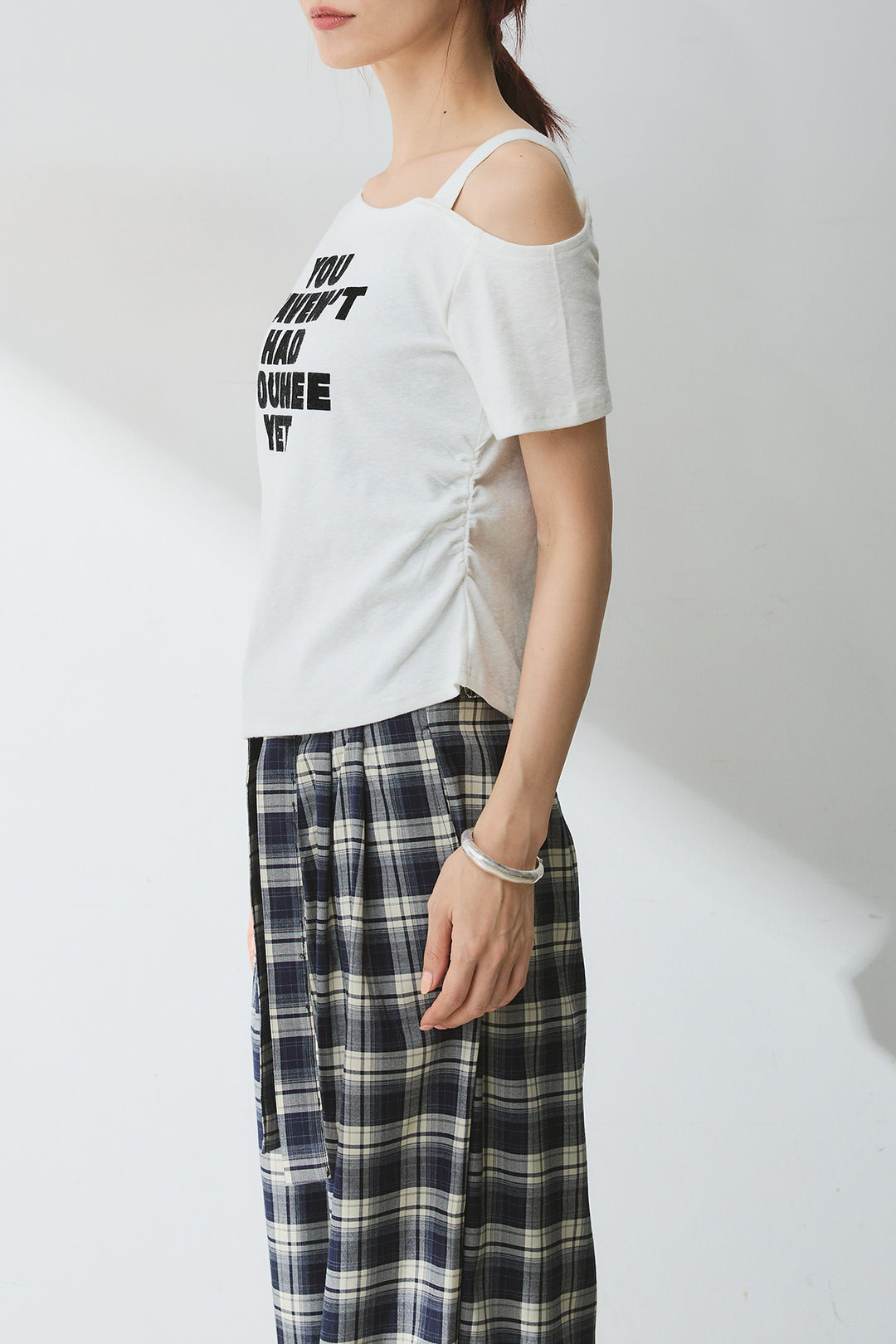 [SET]テキストロゴワンショルTシャツ+2WAYデニムベアサロペット(2set)