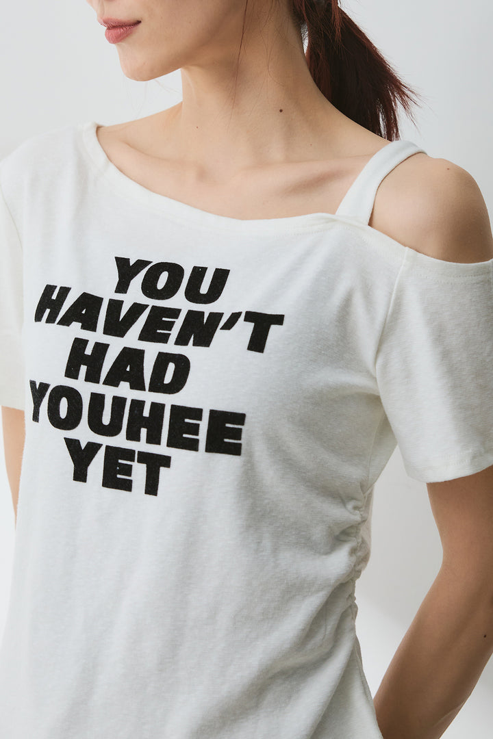 [SET]テキストロゴワンショルTシャツ+2WAYデニムベアサロペット(2set)