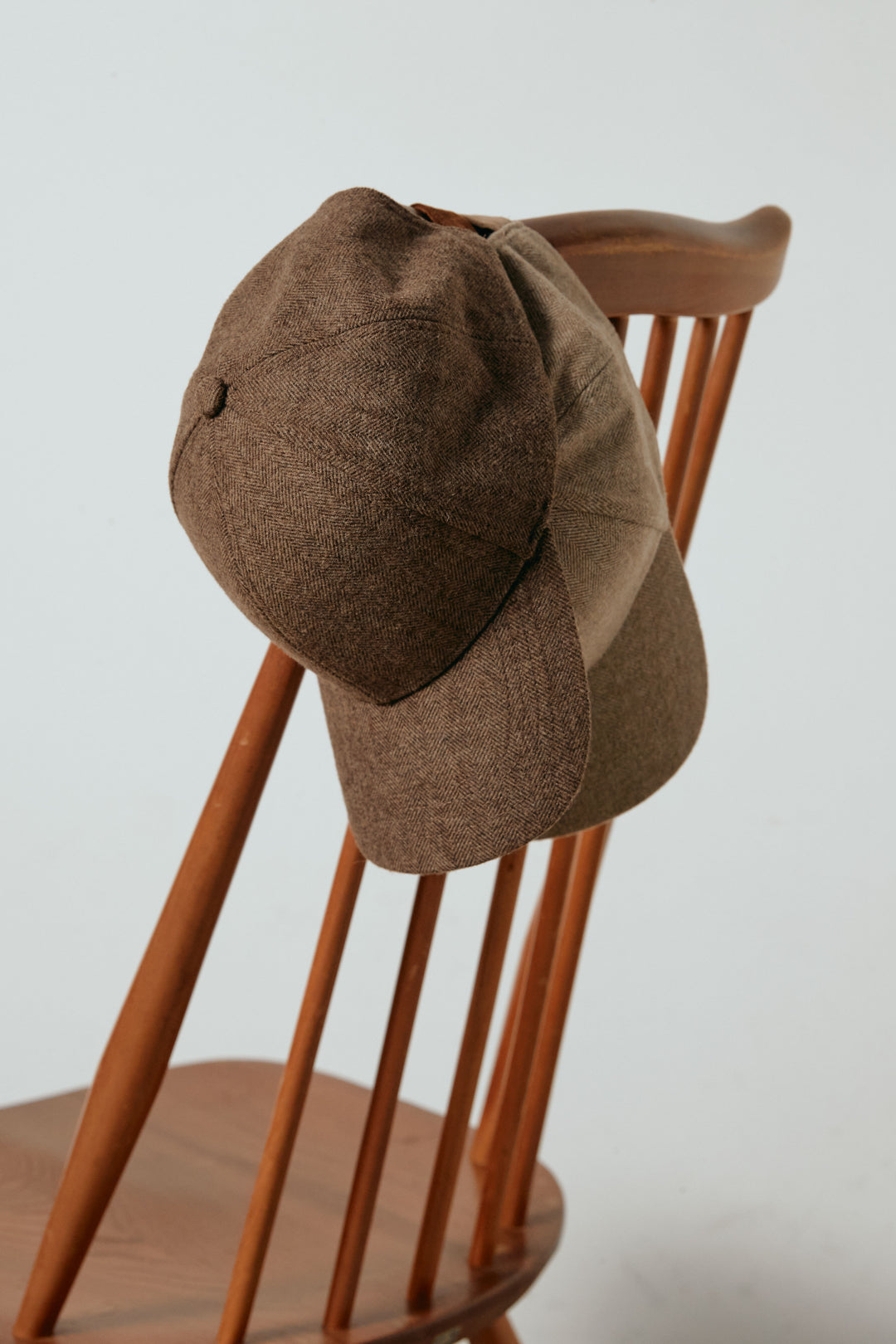 スエードライク配色ツイードキャップ/ベージュ