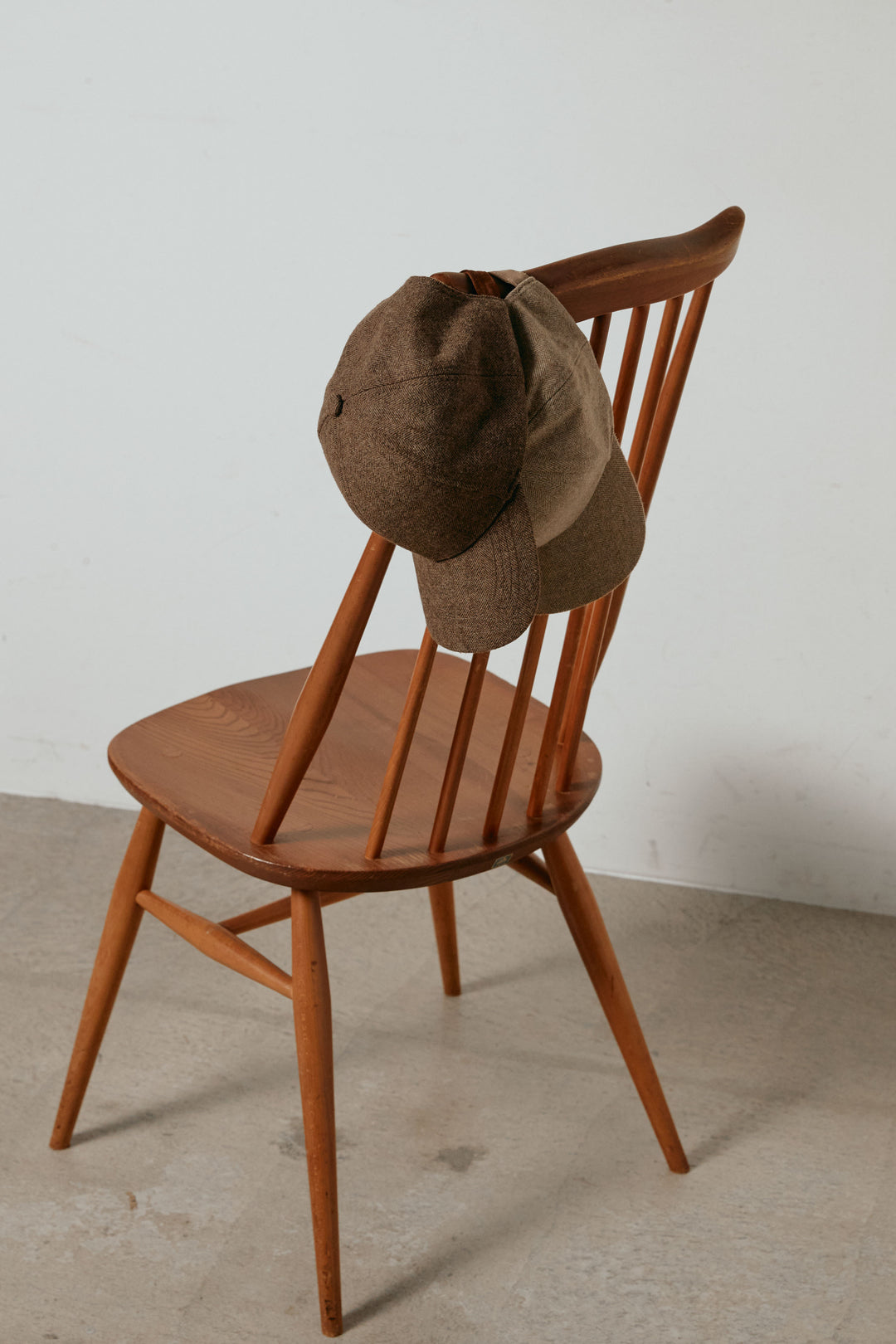 スエードライク配色ツイードキャップ/コーヒー