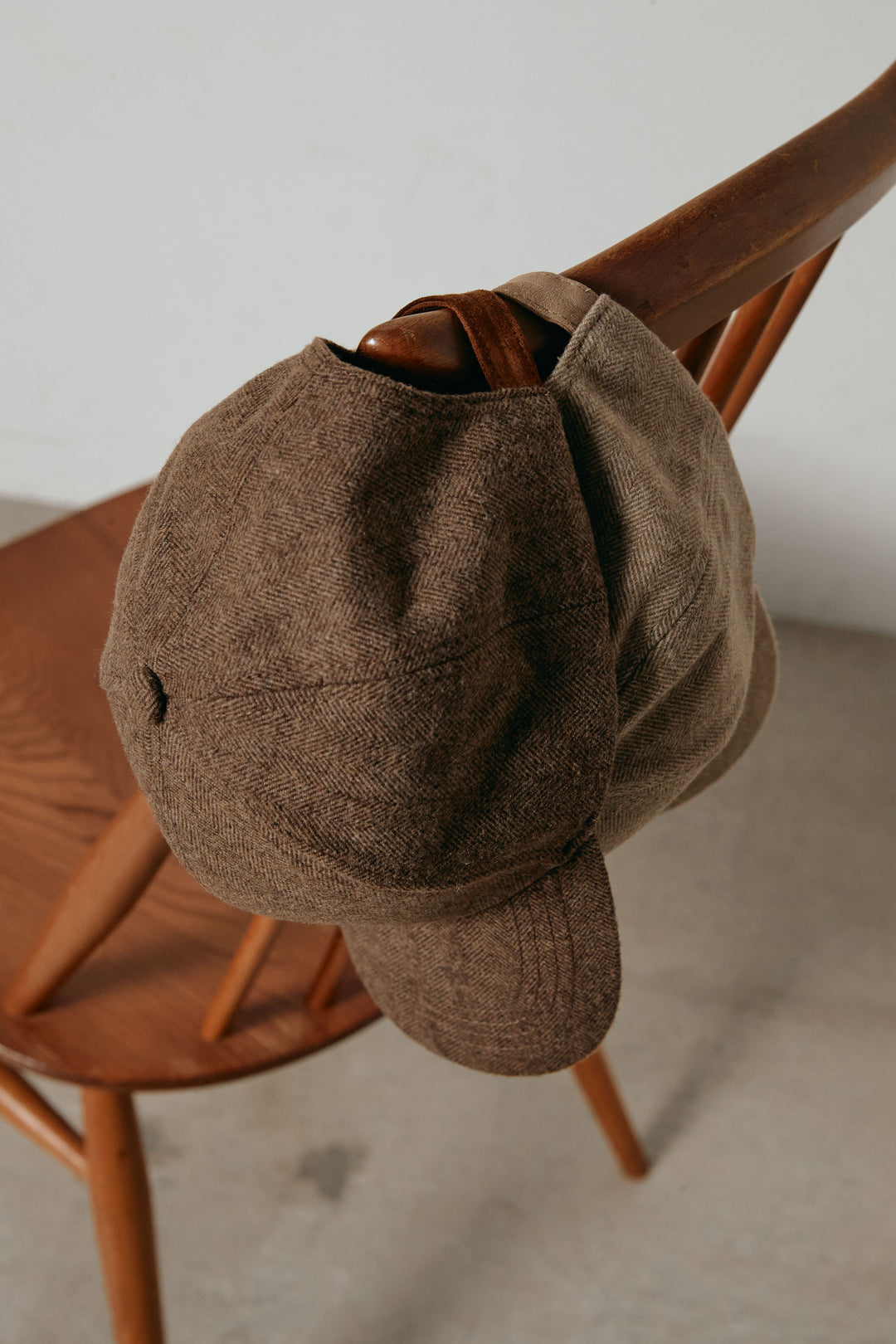 スエードライク配色ツイードキャップ/ベージュ