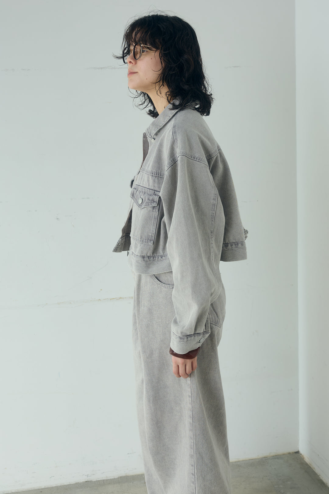 カラーデニムショート丈Gジャンジャケット