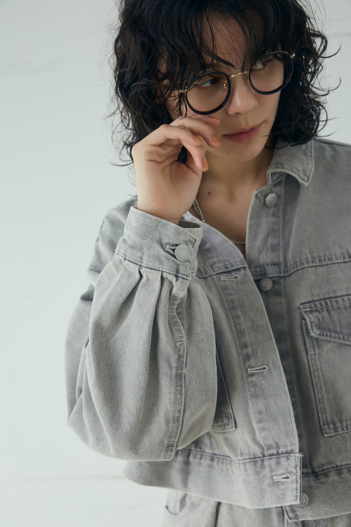 カラーデニムショート丈Gジャンジャケット