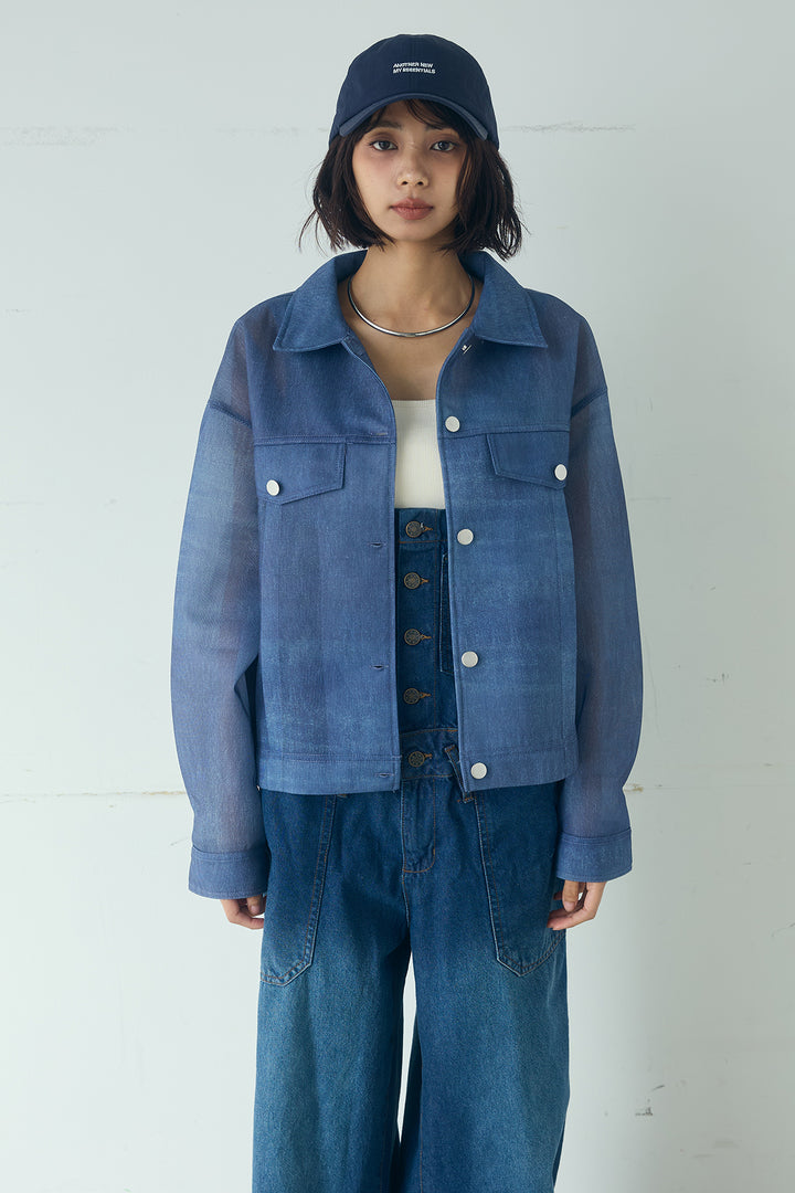 デニム風シアーダンボールジャケット
