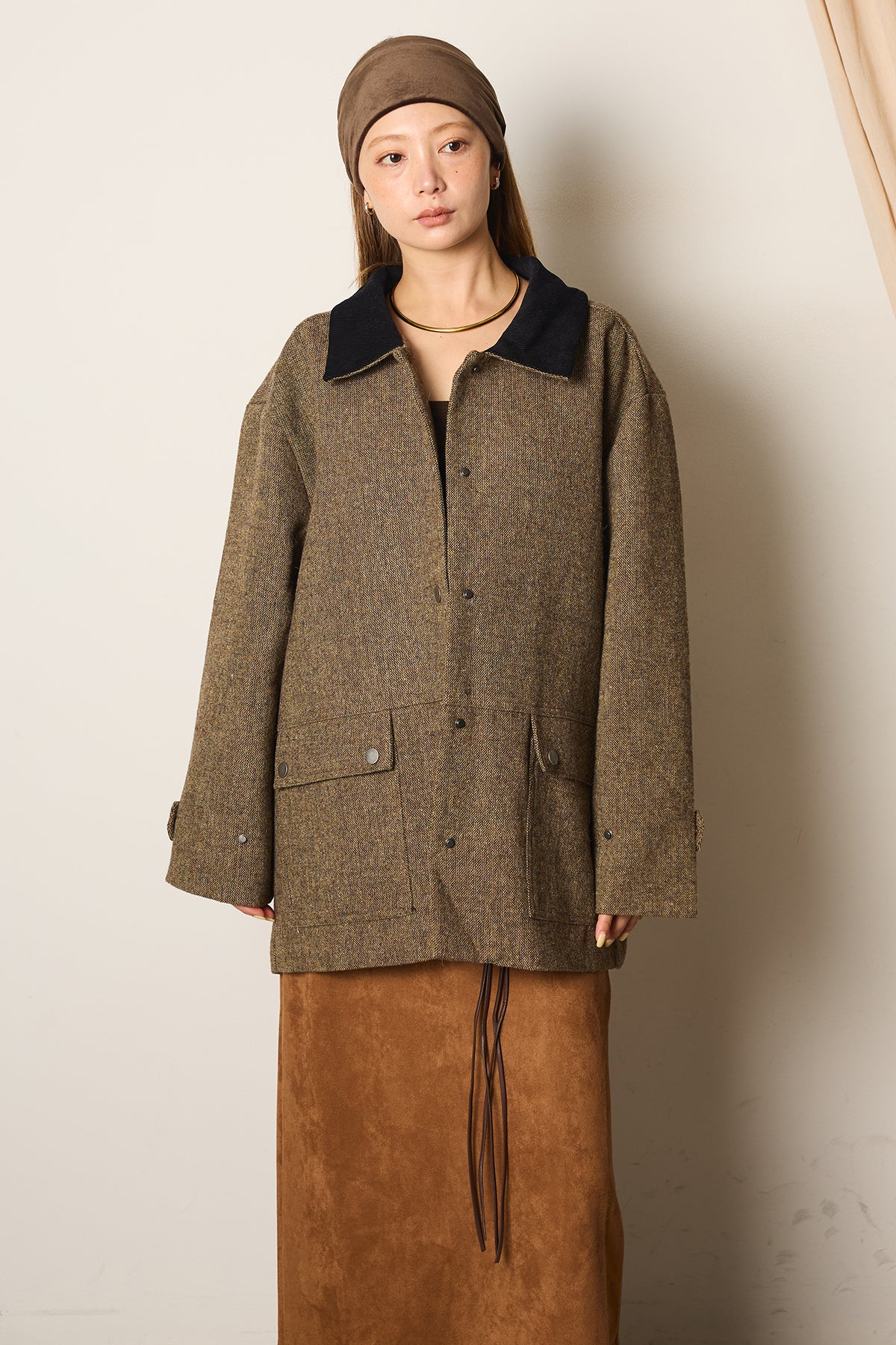 襟コーデュロイツイードカバーオール – ESICA